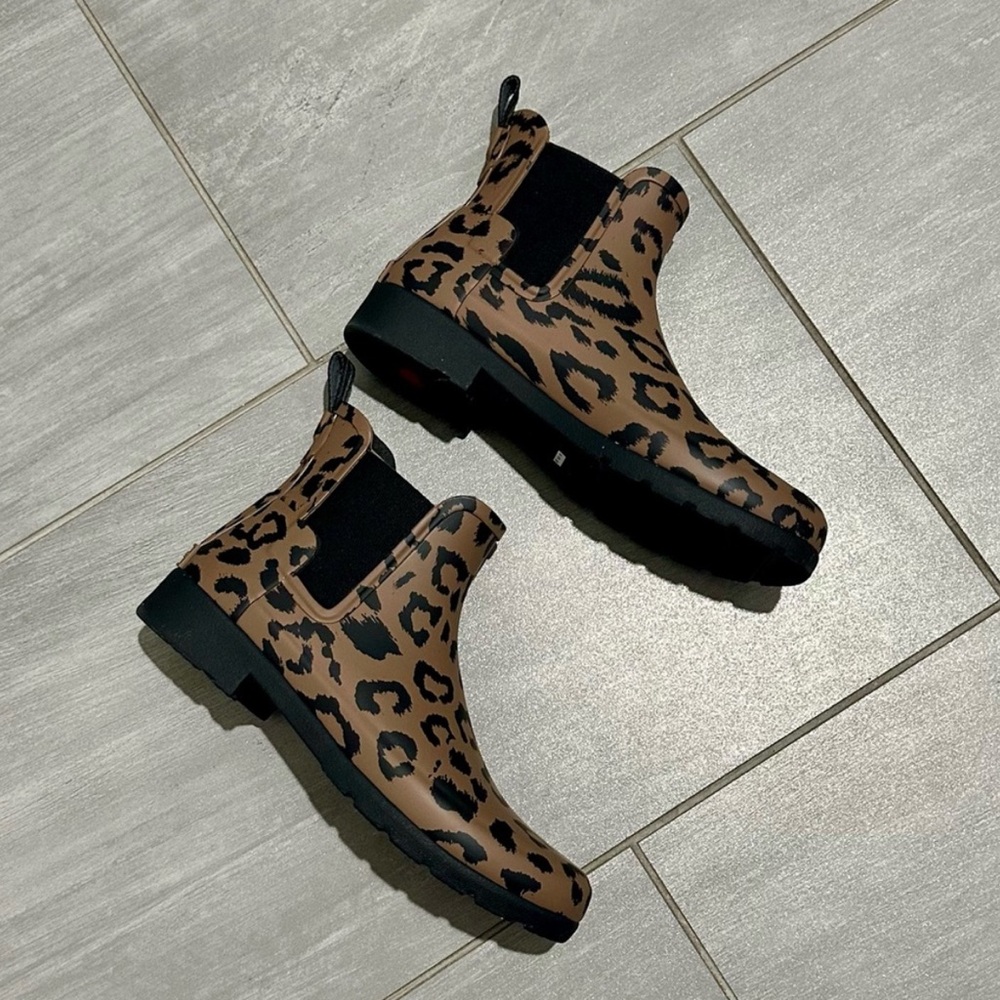 Hunter leopard print Rain Boots